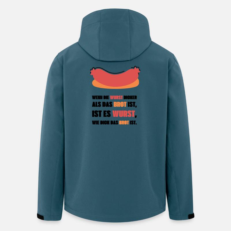 Wenn die Wurst dicker als das Brot ist - Recycelte Männer Softshell-Jacke von Stanley/Stella - Dunkles Petrol