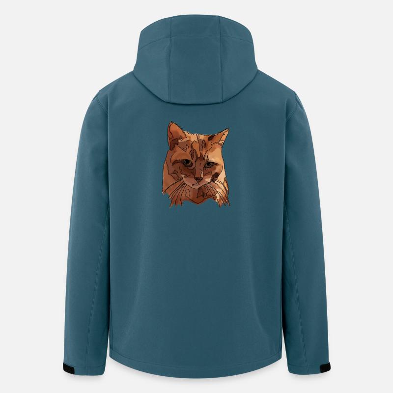 Katze - Recycelte Männer Softshell-Jacke von Stanley/Stella - Dunkles Petrol