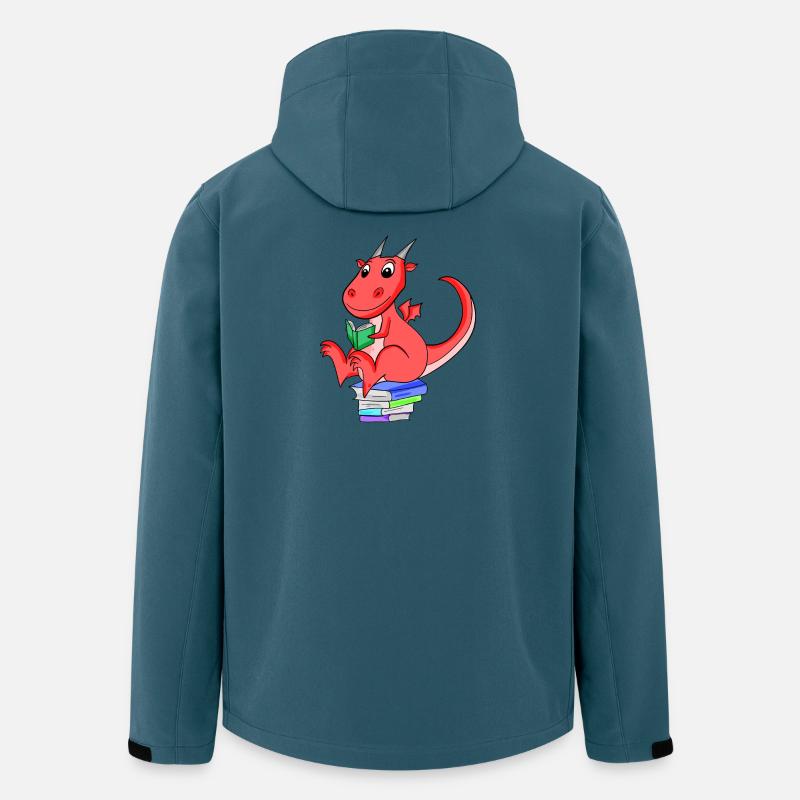 Bücher Drache Drachen - Recycelte Männer Softshell-Jacke von Stanley/Stella - Dunkles Petrol