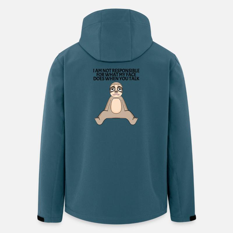 Lustige Sprüche Faultier - Recycelte Männer Softshell-Jacke von Stanley/Stella - Dunkles Petrol