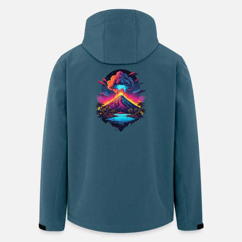 Vulkan Ausbruch - Recycelte Männer Softshell-Jacke von Stanley/Stella - Dunkles Petrol