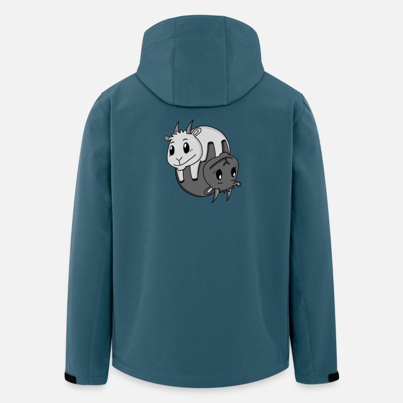 Signe Yin Yang Chèvre - Veste softshell homme en polyester recyclé Stanley/Stella - bleu pétrole foncé