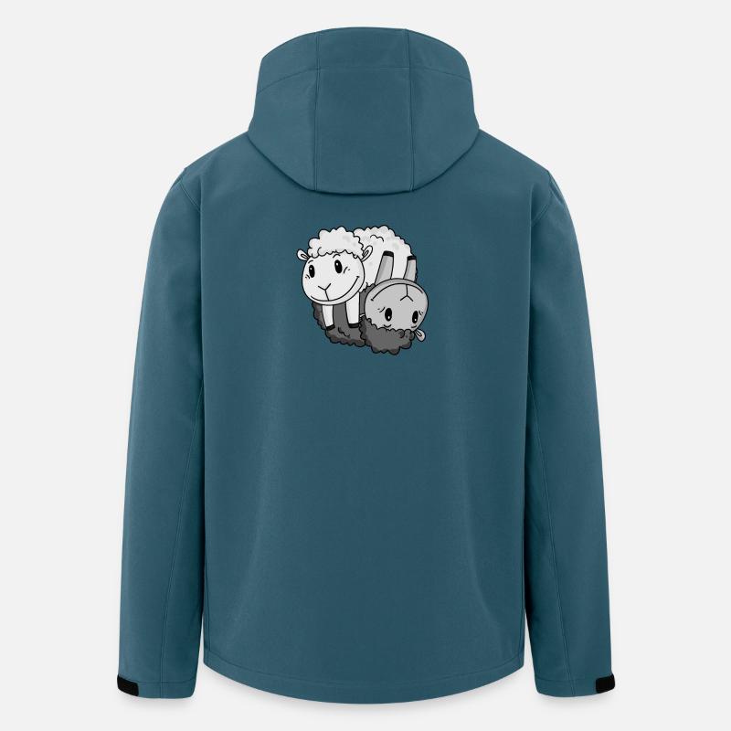 Yin Yang Zeichen Schaf - Recycelte Männer Softshell-Jacke von Stanley/Stella - Dunkles Petrol