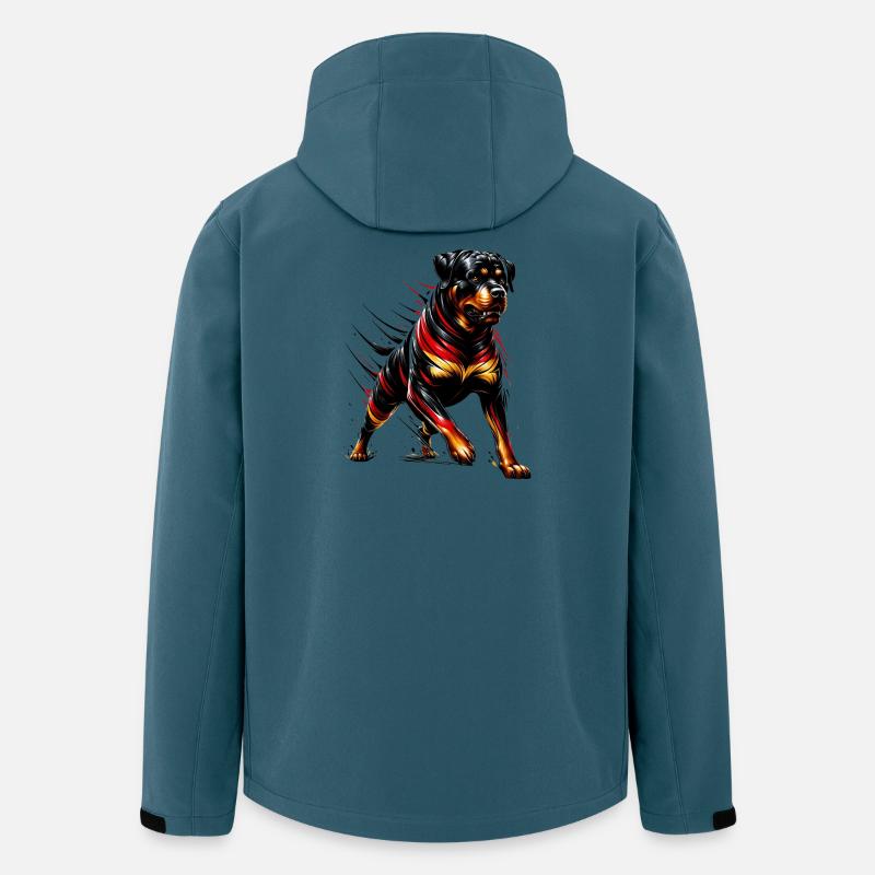 Rottweiler Hunde Deutschland Design - Recycelte Männer Softshell-Jacke von Stanley/Stella - Dunkles Petrol