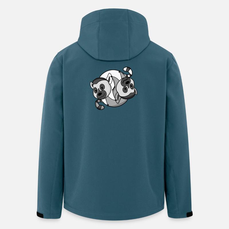 Yin Yang signe lémuriens lémuriens - Veste softshell homme en polyester recyclé Stanley/Stella - bleu pétrole foncé