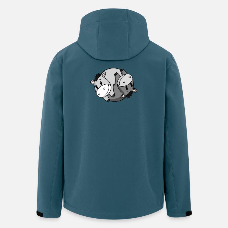 Âne Yin Yang - Veste softshell homme en polyester recyclé Stanley/Stella - bleu pétrole foncé