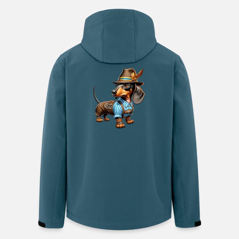Dackel Hund Bayern - Recycelte Männer Softshell-Jacke von Stanley/Stella - Dunkles Petrol