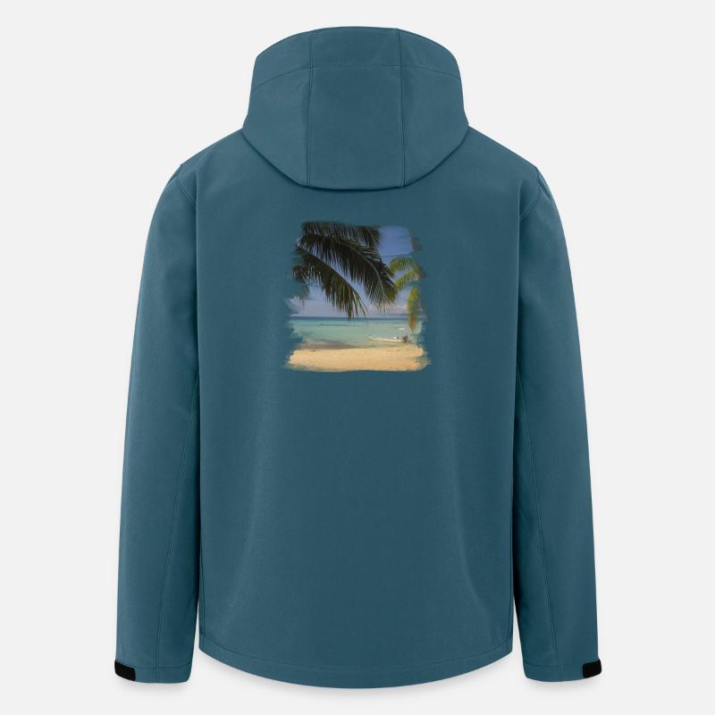 Beach - Recycelte Männer Softshell-Jacke von Stanley/Stella - Dunkles Petrol