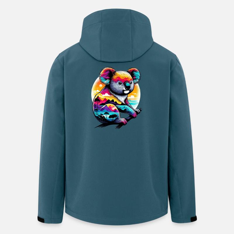 Koala - Veste softshell homme en polyester recyclé Stanley/Stella - bleu pétrole foncé