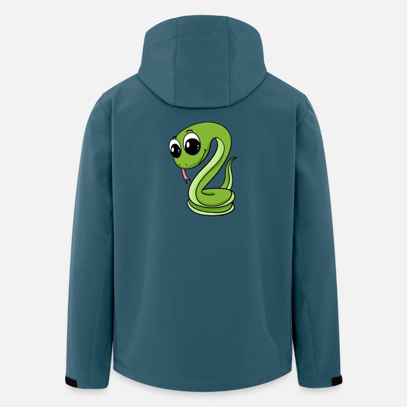 Cute Green Snake - Men’s Recycled Softshell Jacket by Stanley/Stella - stargazer