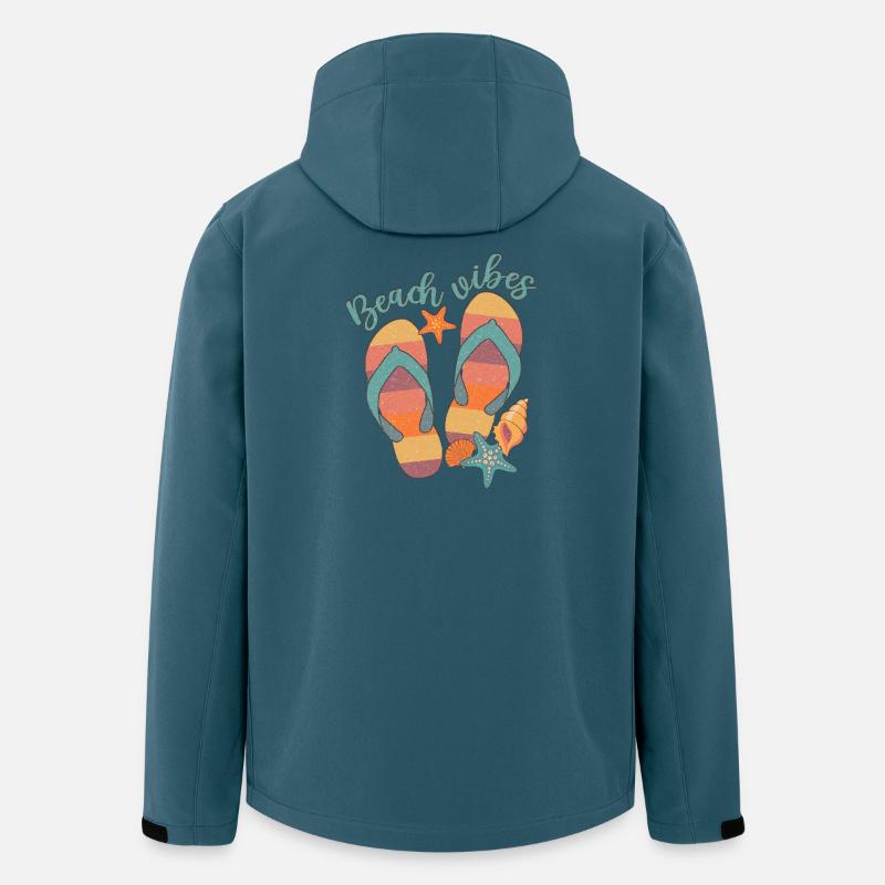 Strand-Vibes - Recycelte Männer Softshell-Jacke von Stanley/Stella - Dunkles Petrol
