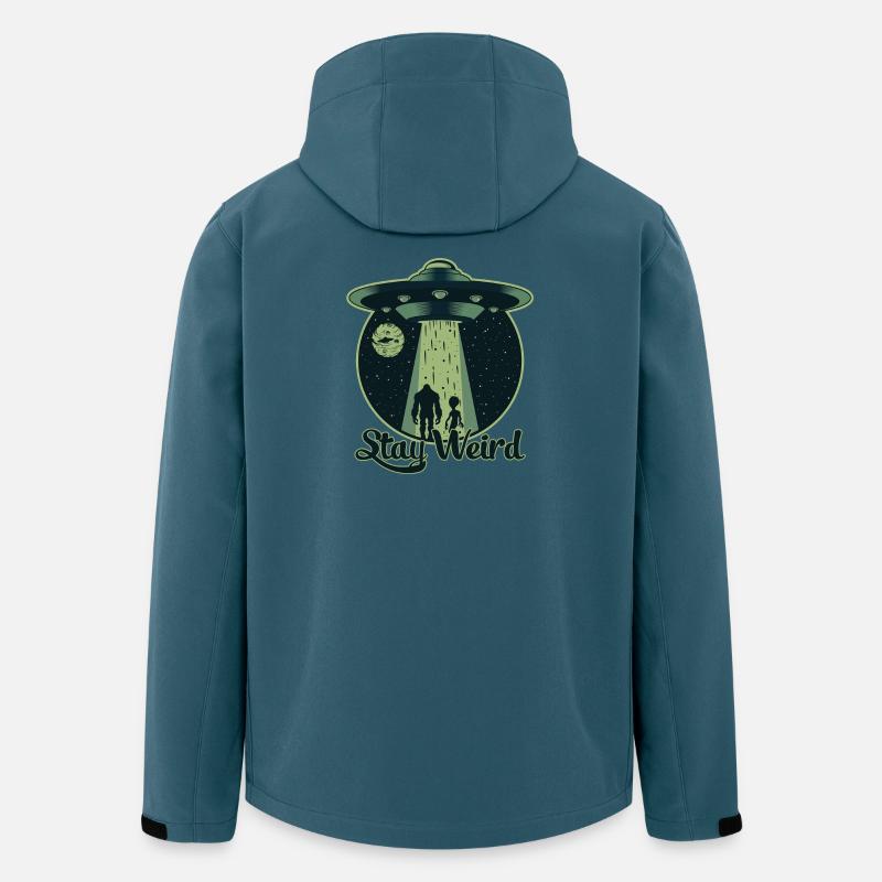 Bleib seltsam - UFO, Alien - Recycelte Männer Softshell-Jacke von Stanley/Stella - Dunkles Petrol