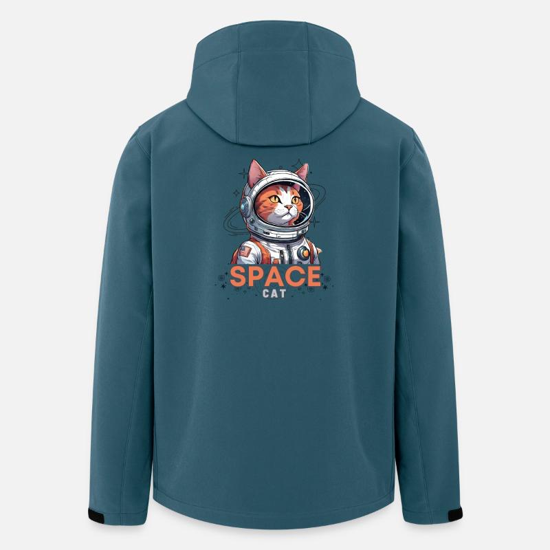 Space Cat Astronaut - Recycelte Männer Softshell-Jacke von Stanley/Stella - Dunkles Petrol