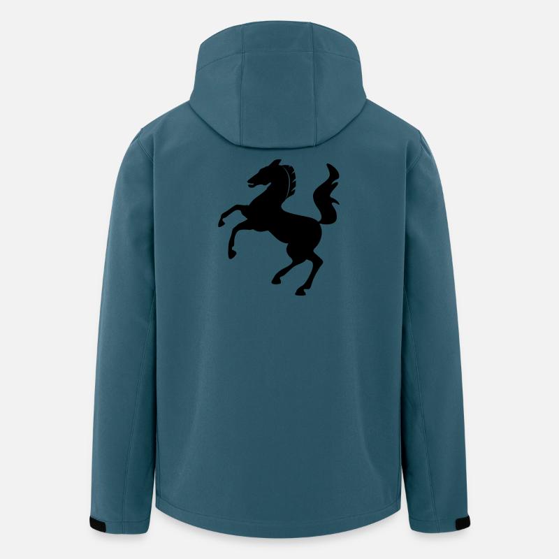 Horse Symbol Dynamically Jumping - Men’s Recycled Softshell Jacket by Stanley/Stella - stargazer