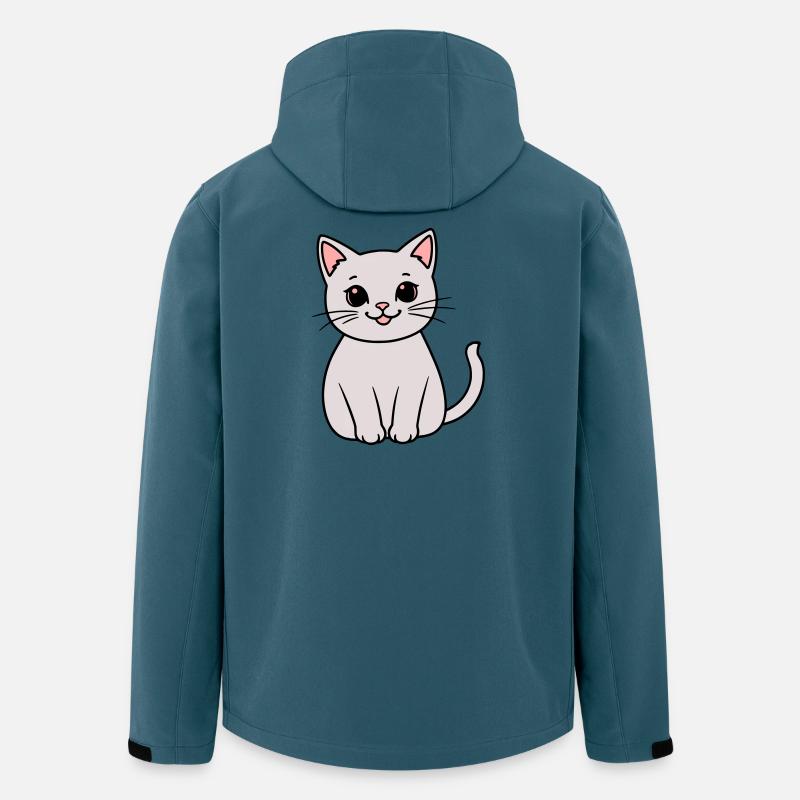 chaton gris - Veste softshell homme en polyester recyclé Stanley/Stella - bleu pétrole foncé