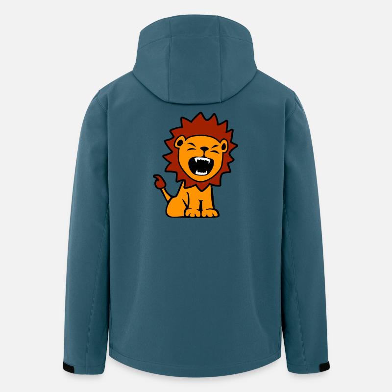 Kleiner Löwe ROAAR - Recycelte Männer Softshell-Jacke von Stanley/Stella - Dunkles Petrol