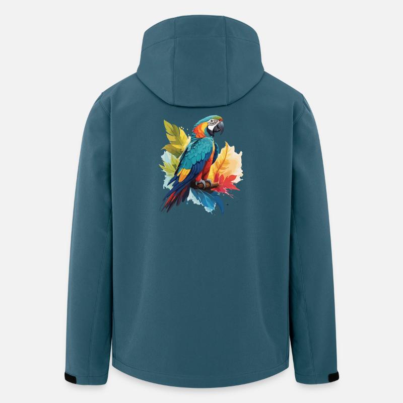 Bunter Papagei - Recycelte Männer Softshell-Jacke von Stanley/Stella - Dunkles Petrol