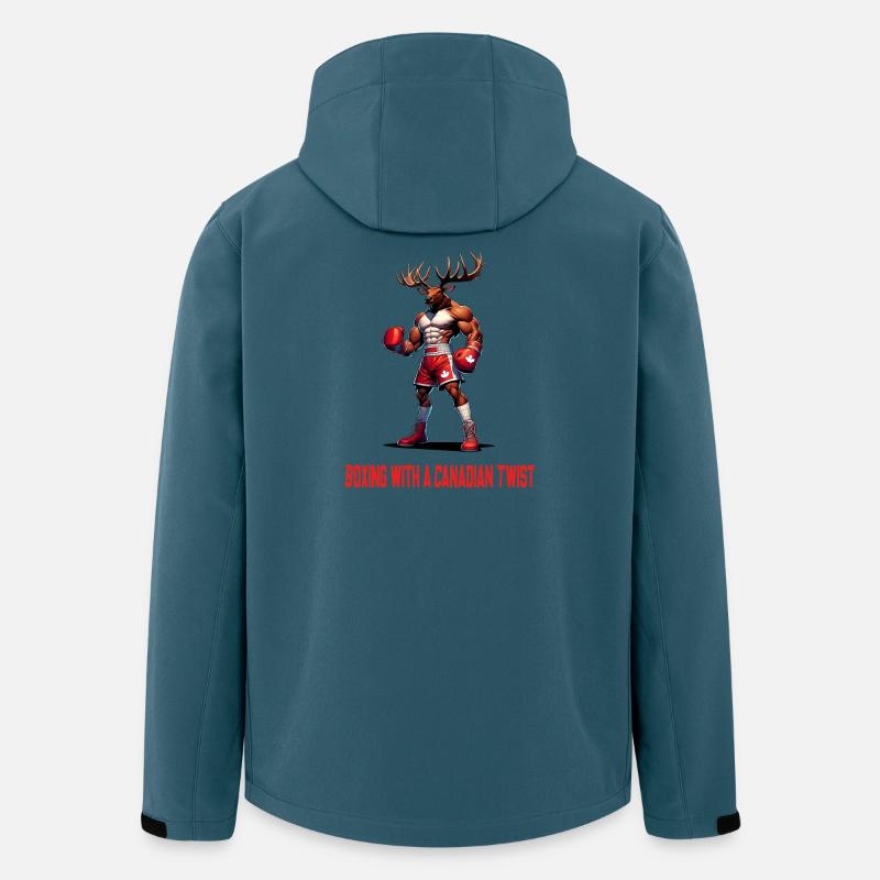 Kanada Elch Box Design - Recycelte Männer Softshell-Jacke von Stanley/Stella - Dunkles Petrol