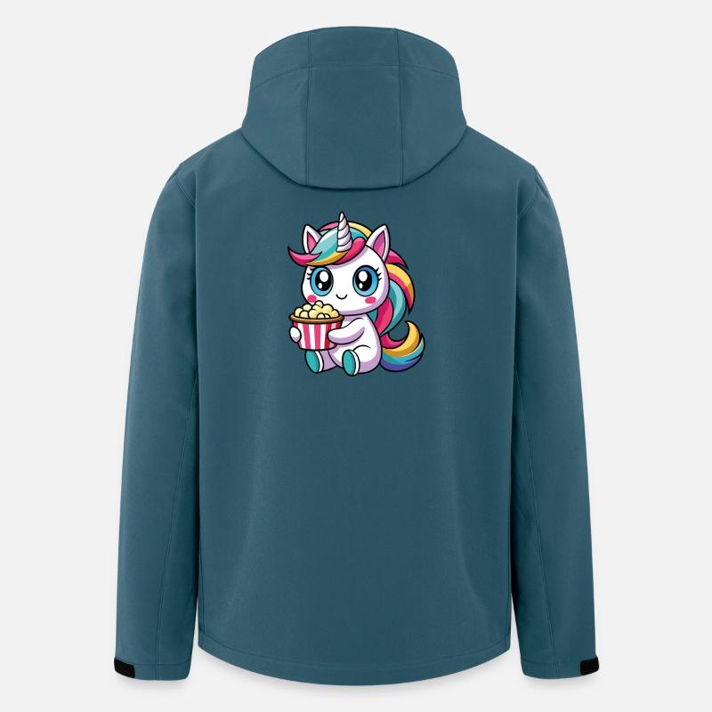 Popcorn Einhorn - Recycelte Männer Softshell-Jacke von Stanley/Stella - Dunkles Petrol