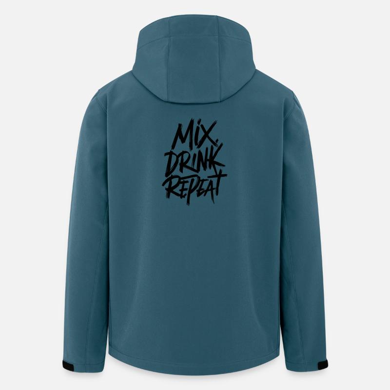 Mix. Trink. Repeat. - Recycelte Männer Softshell-Jacke von Stanley/Stella - Dunkles Petrol