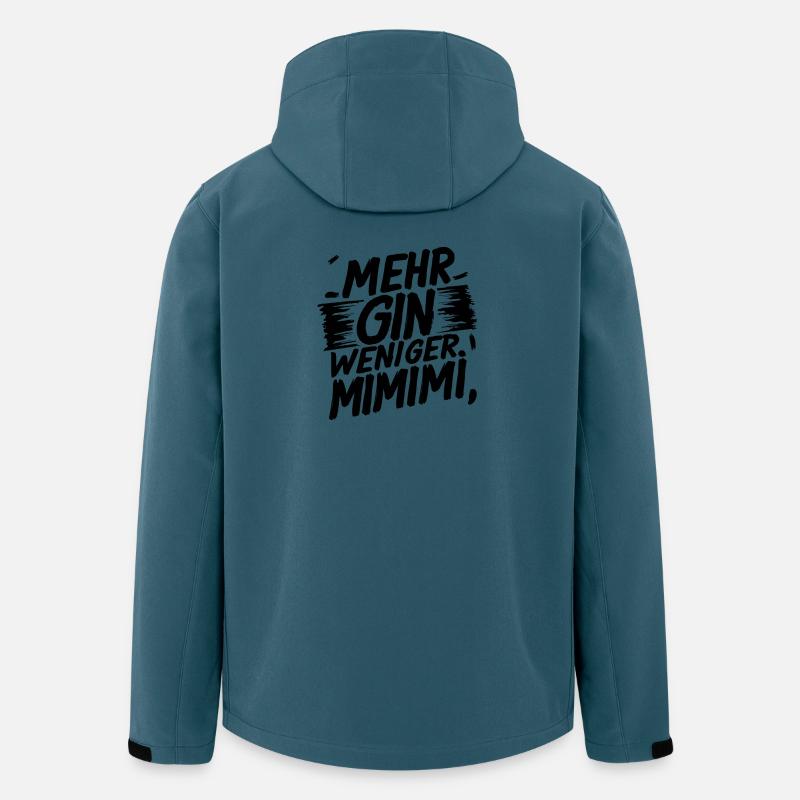 Mehr Gin, weniger MIMIMI - Recycelte Männer Softshell-Jacke von Stanley/Stella - Dunkles Petrol