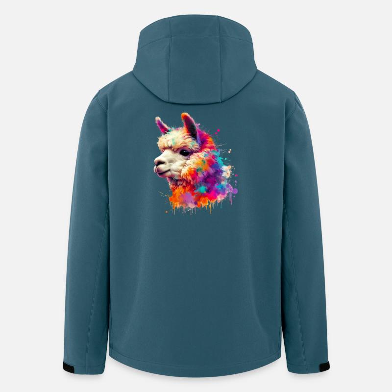 Alpaka - Recycelte Männer Softshell-Jacke von Stanley/Stella - Dunkles Petrol