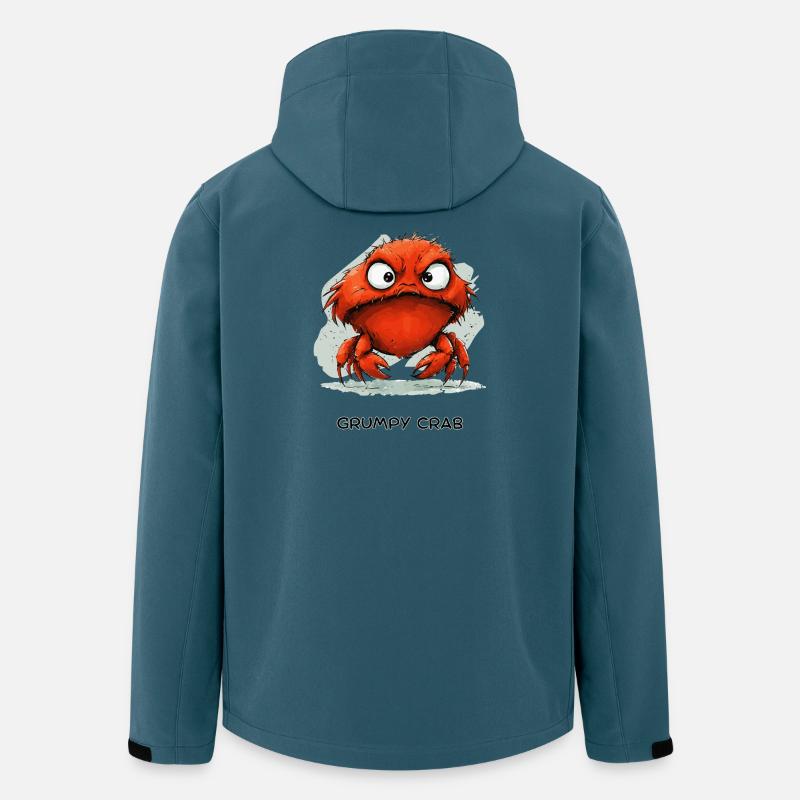 Grumpy Crab - Mürrische Cartoon Krabbe Design - Men’s Recycled Softshell Jacket by Stanley/Stella - stargazer