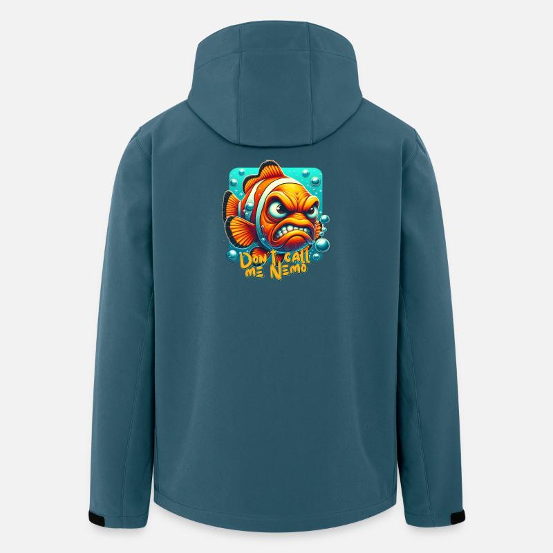 Wütender Clownfisch - Don`t call me Nemo - Recycelte Männer Softshell-Jacke von Stanley/Stella - Dunkles Petrol