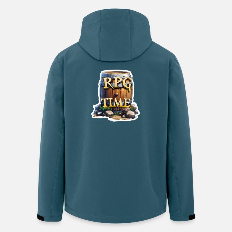 RPG Time Rollenspiel Fass mit Bier - Recycelte Männer Softshell-Jacke von Stanley/Stella - Dunkles Petrol