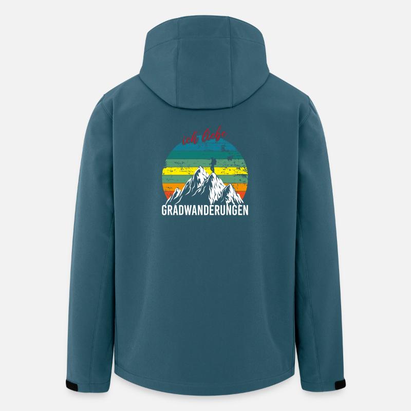 Wandern Klettern Bergsteigen - Recycelte Männer Softshell-Jacke von Stanley/Stella - Dunkles Petrol