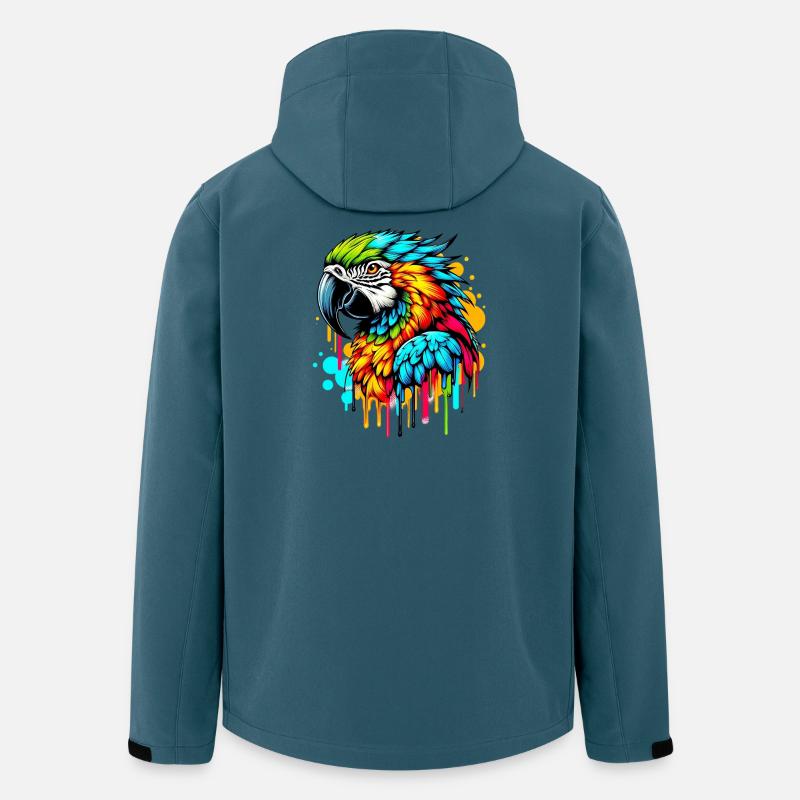 Papagei - Recycelte Männer Softshell-Jacke von Stanley/Stella - Dunkles Petrol