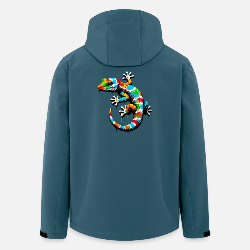Gecko - Veste softshell homme en polyester recyclé Stanley/Stella - bleu pétrole foncé