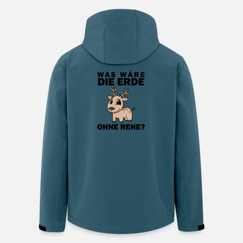Reh Spruch Sprüche - Recycelte Männer Softshell-Jacke von Stanley/Stella - Dunkles Petrol