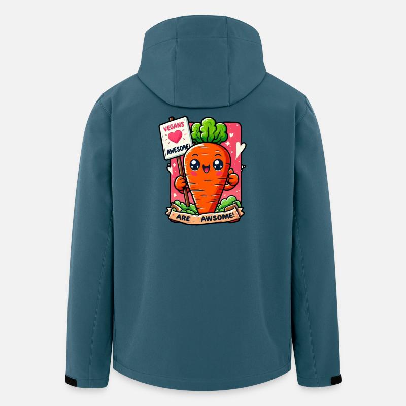 Fröhliche Karotte Vegan - Recycelte Männer Softshell-Jacke von Stanley/Stella - Dunkles Petrol