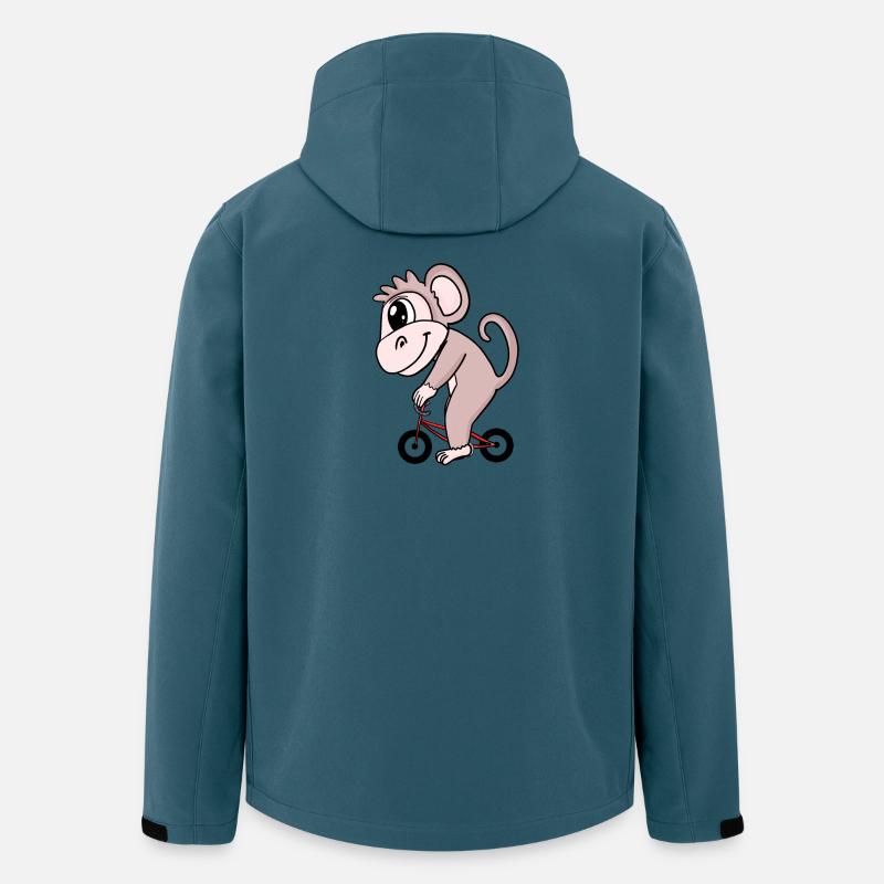 Vélo de singe - Veste softshell homme en polyester recyclé Stanley/Stella - bleu pétrole foncé