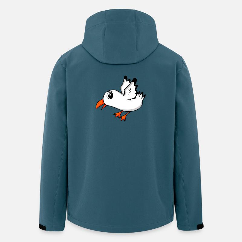 Möwe Vogel - Recycelte Männer Softshell-Jacke von Stanley/Stella - Dunkles Petrol