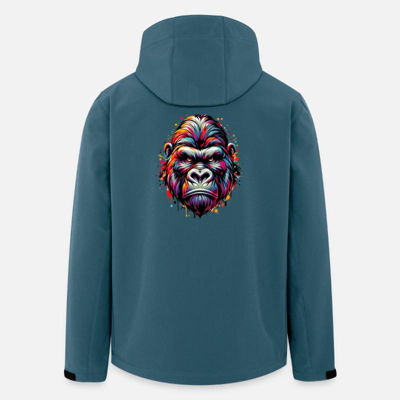 Gorilla - Recycelte Männer Softshell-Jacke von Stanley/Stella - Dunkles Petrol