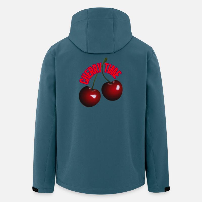Hot 4 🍒 cherries and funny lettering - Men’s Recycled Softshell Jacket by Stanley/Stella - stargazer