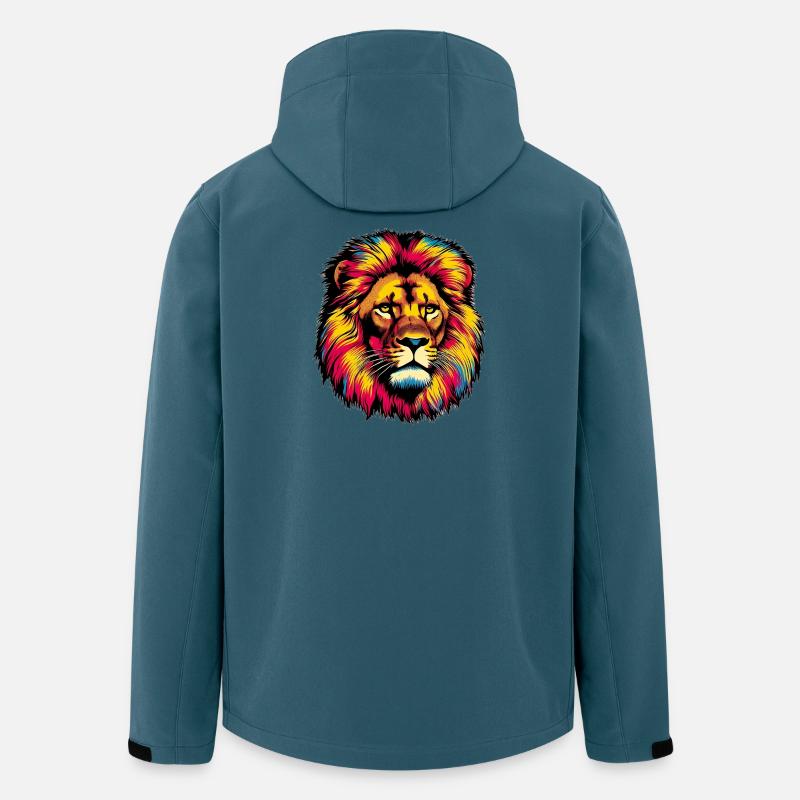 Löwe - Recycelte Männer Softshell-Jacke von Stanley/Stella - Dunkles Petrol