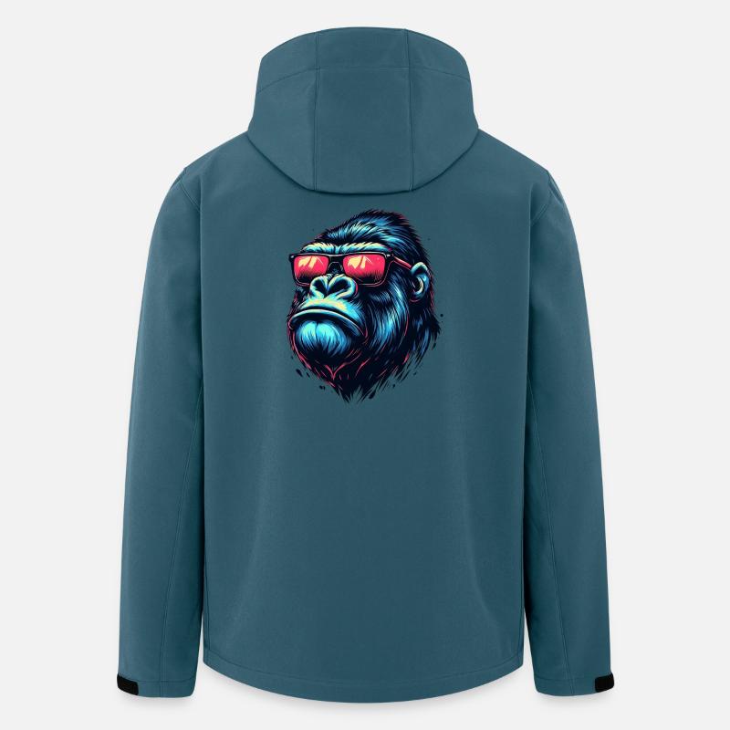 Gorilla - Recycelte Männer Softshell-Jacke von Stanley/Stella - Dunkles Petrol