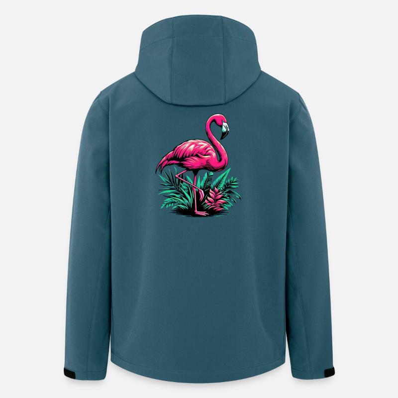 Flamingo - Recycelte Männer Softshell-Jacke von Stanley/Stella - Dunkles Petrol