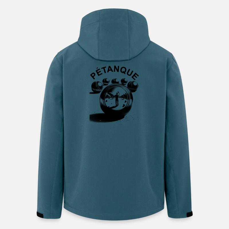 Pétanque - Recycelte Männer Softshell-Jacke von Stanley/Stella - Dunkles Petrol