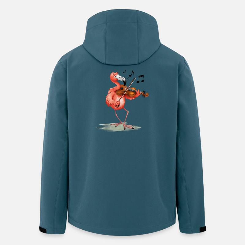 Flamingo-Geiger - Recycelte Männer Softshell-Jacke von Stanley/Stella - Dunkles Petrol
