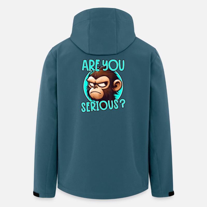 Bist du Serious Monkey? - Recycelte Männer Softshell-Jacke von Stanley/Stella - Dunkles Petrol