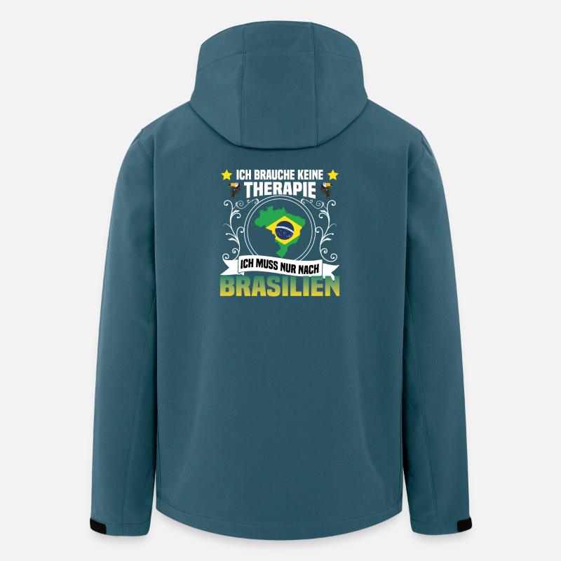 Brasilien - Recycelte Männer Softshell-Jacke von Stanley/Stella - Dunkles Petrol