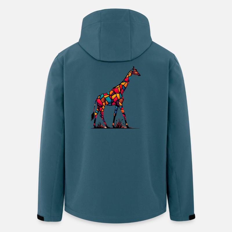 Giraffe - Recycelte Männer Softshell-Jacke von Stanley/Stella - Dunkles Petrol
