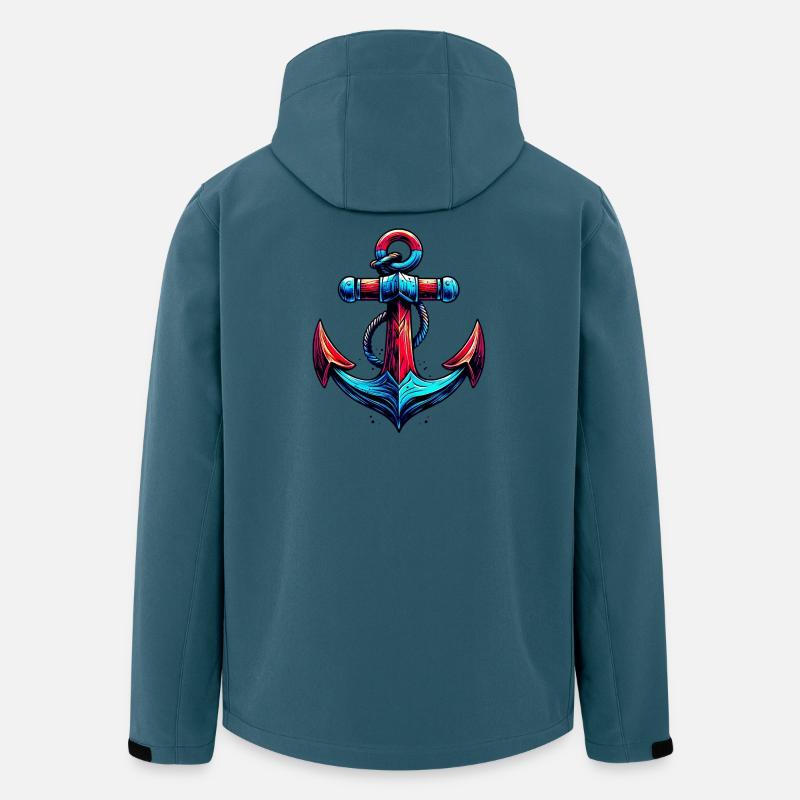 Ein Anker - Recycelte Männer Softshell-Jacke von Stanley/Stella - Dunkles Petrol
