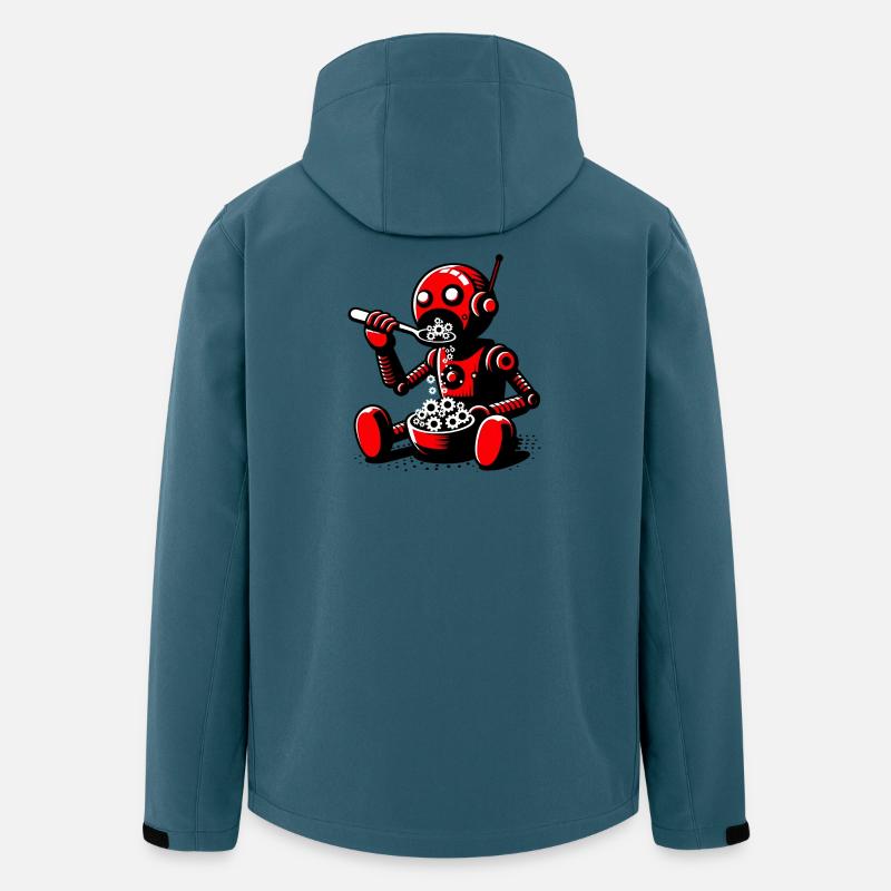 Marsianischer außerirdischer Alien-Roboter - Recycelte Männer Softshell-Jacke von Stanley/Stella - Dunkles Petrol