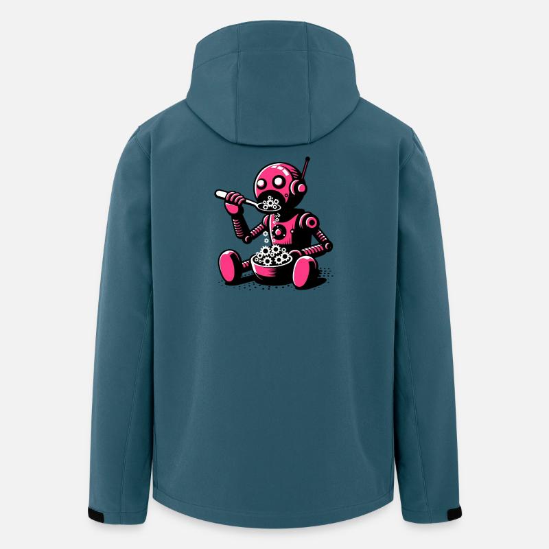 Marsianischer außerirdischer Alien-Roboter - Recycelte Männer Softshell-Jacke von Stanley/Stella - Dunkles Petrol