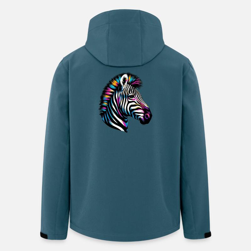 Zebra - Recycelte Männer Softshell-Jacke von Stanley/Stella - Dunkles Petrol